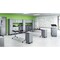Hirsh Commercial Desks, 60 in W, 28.75 in H, Steel, Laminate Top, Arctic Silver / Weathered Charcoal 24374 - alternate 3